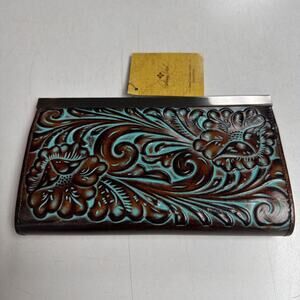 Patricia Nash Cauchy Wallet in Tooled Turquoise